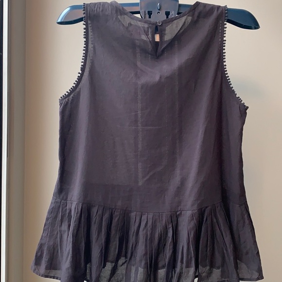 NWOT Velvet voile peplum top - Picture 5 of 6